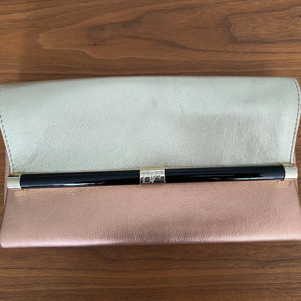 Diane Von Furstenberg Rose Gold Clutch